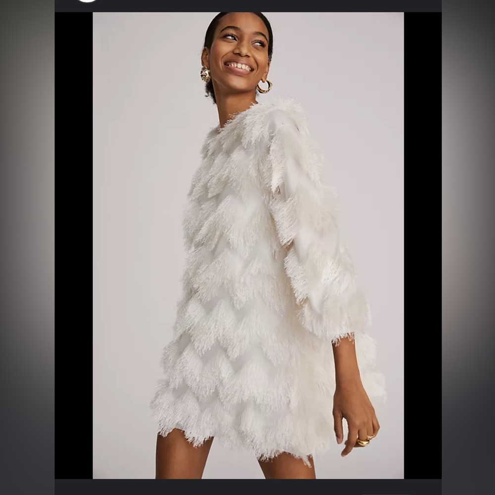 NWT Hutch x Anthropologie Fringe Shift Dress - Size S